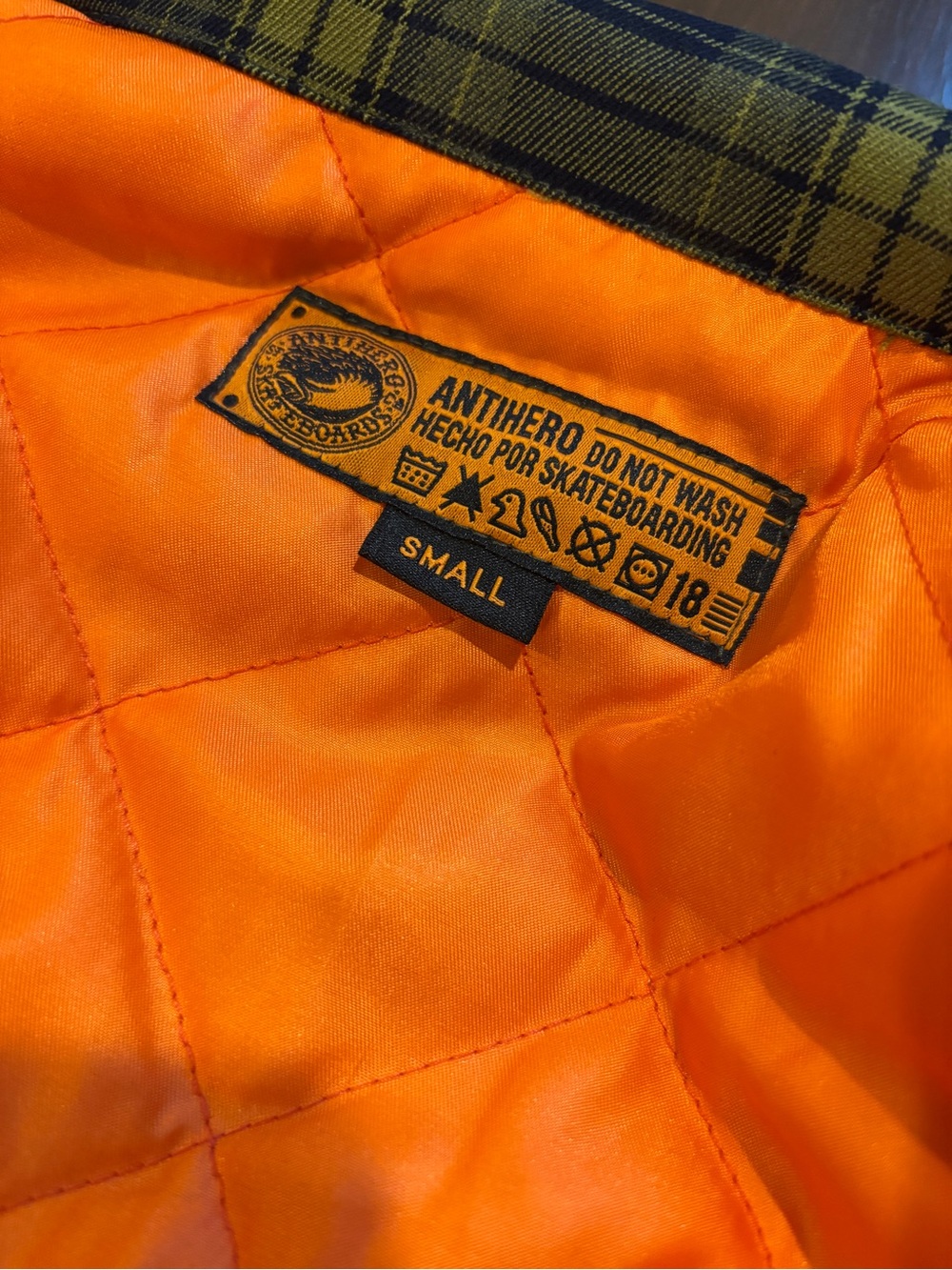 Anti- Hero Green and Yellow Plaid Snap Button-Front Shirt Jacket - Picture 6 of 7